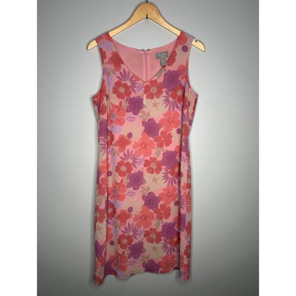 Old Navy Collection Women's Vintage Pale Floral Print Sheath Dress Size 10 - Picture 1 of 8